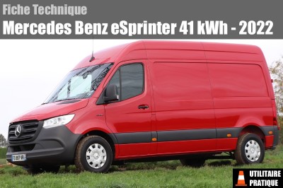 Fiche technique Mercedes Benz eSprinter 41 kWh